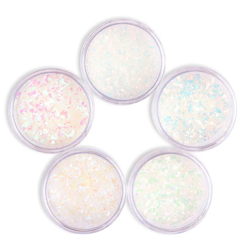 

Holographic Nail Glitter AB Blue Chunky Iridescent Irregular Paillette Nail Sequins Flakes Polish Manicure Nail Art Decorations