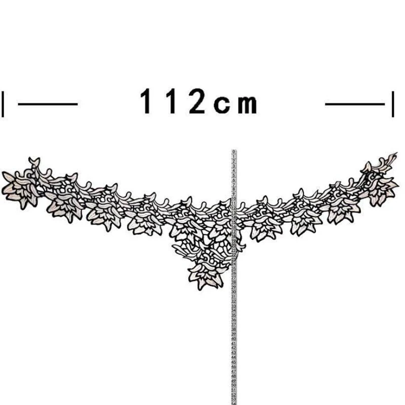 Черно-белая вышитая Цветочная кружевная горловина воротник ткань швейная