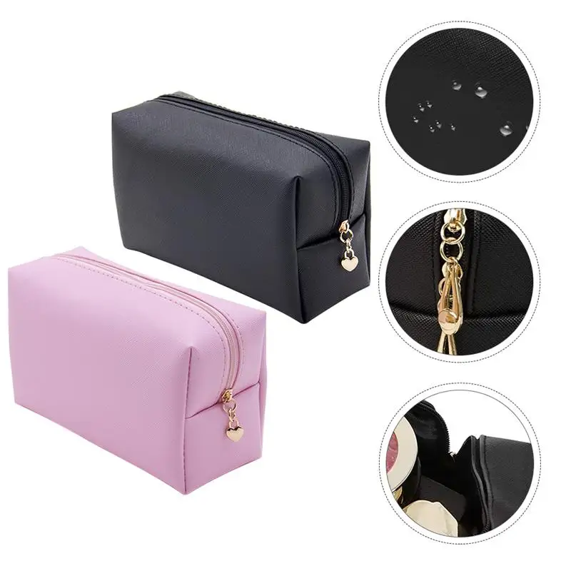 

2Pcs Practical Women Portable Cosmetic Bags Waterproof Wash Bags for Travelling