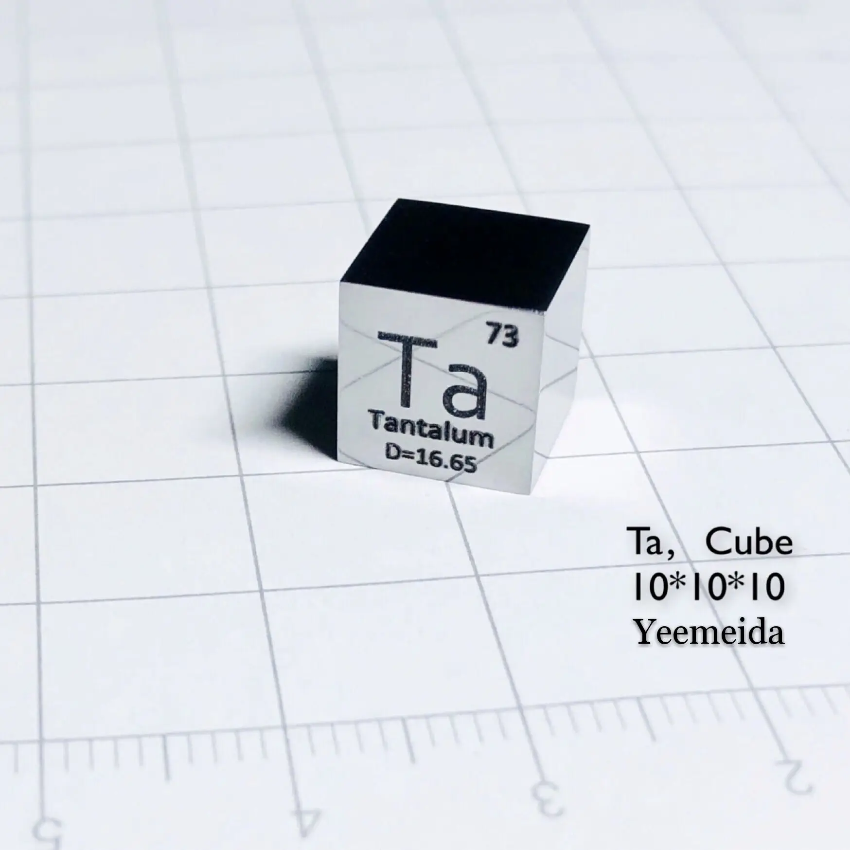 

Free shipping High Purity 99.99 Pure Tantalum Ta Carved Element Periodic Table 10mm Cube
