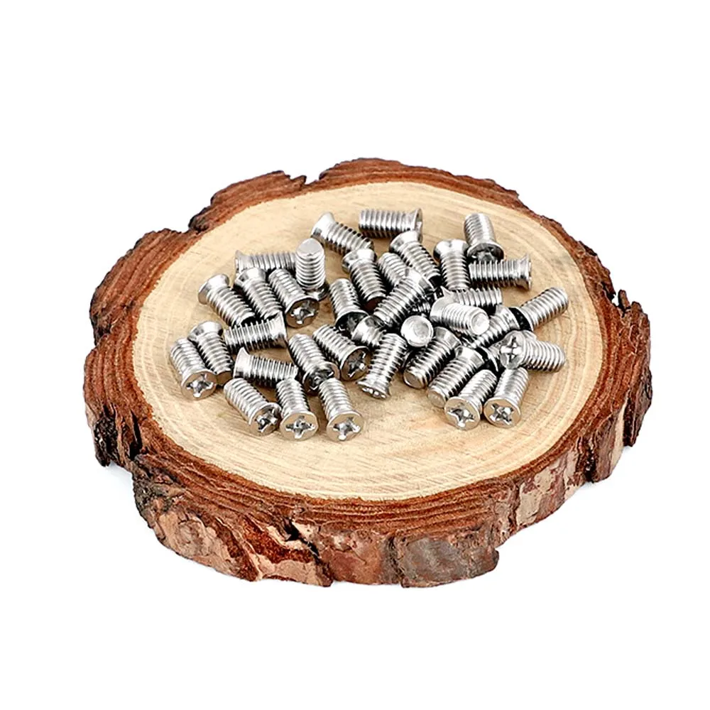 50pcs M1.6 M2 M2.5 M3 M4 304 A2 Stainless Steel Nonstandard Small Head Cross Recessed Phillips Flat Countersunk Bolts Screw |