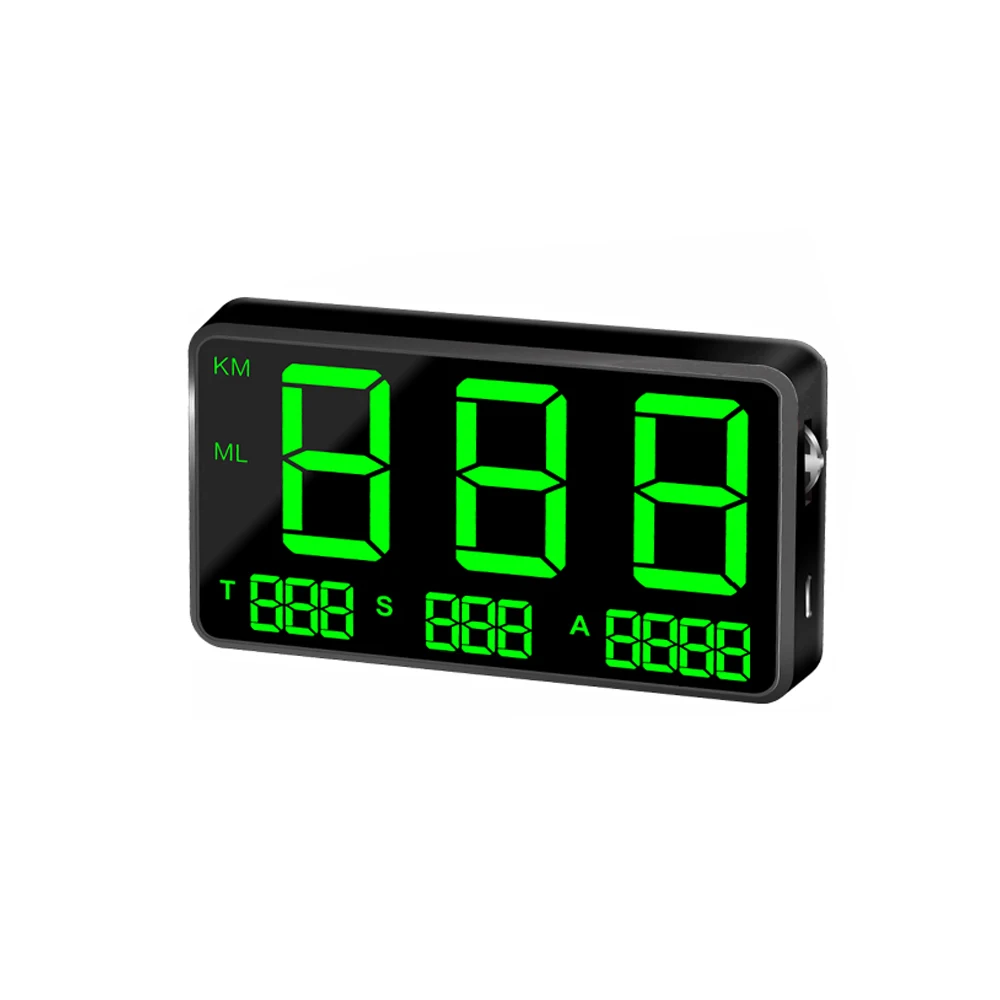 KINGNEEDC80-velocímetro GPS para coche, exceso de velocidad con alarma de pantalla Hud, altitud, tiempo de conducción, reloj Digital para motocicleta, odómetro