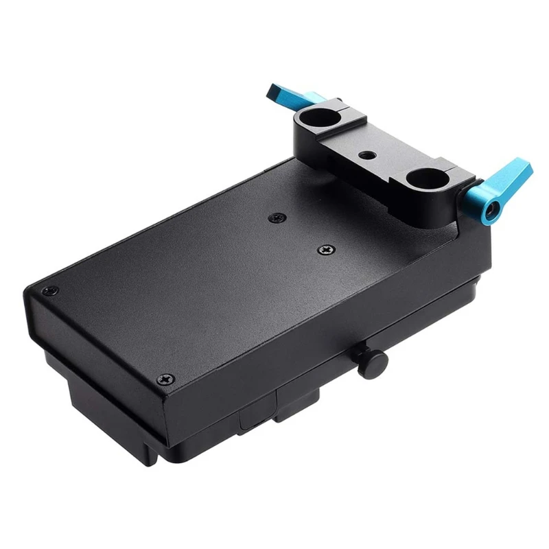 

V Mount Battery Plate Adapter with 15mm Dual Hole Rod Clamp NP-FW50 Dummy Battery for -Sony A7 A7S A7R A7II A7SII A7RII E56B