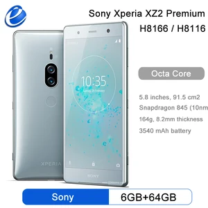 sony xperia xz2 premium h8166 dual sim mobile phone 4g lte 5 8 snapdragon 845 octa core 6gb ram 64gb rom nfc original cellphone free global shipping