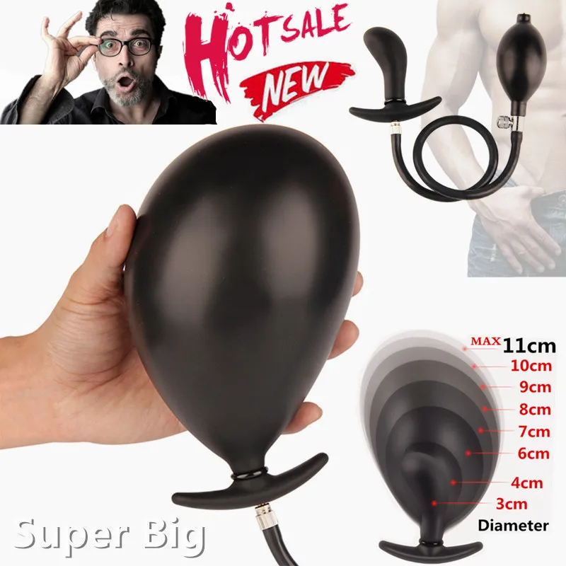 Надувная очень большая Анальная пробка мужской массажер простаты большой