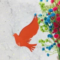 50pcs pigeon wine glass card table name place cards wedding party customizable decor event banquet guest invitation card