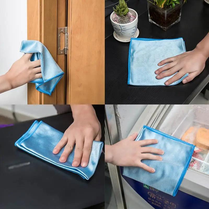 Высококачественное чистящее полотенце для стекла, зеркальная чистящая ткань, популярная 1 шт., горячая Распродажа, тряпка без следов, Чистящая салфетка без ворса, чистящее полотенце