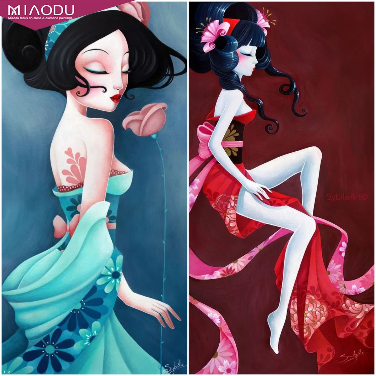

5d Diamond Painting Cartoons Sexy Oriental Classical Girl Portrait Cross Stitch Handmade Resin Diy Home Decor Gift Mosai