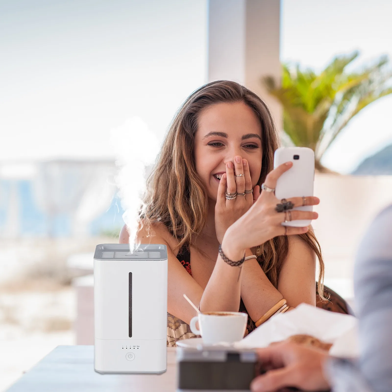 Household Air Humidifier 26w Power 4l Large Water Tank With Aromatherapy Mist Maker Intelligent Touch #35 |