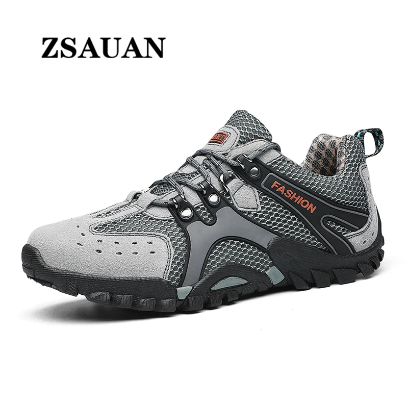 

ZSAUAN Outdoor Breathable Mesh Light Weight Spring Fall Men Casual Sneakers Male Comfortable Soft Trend Footwear Summer Big Size