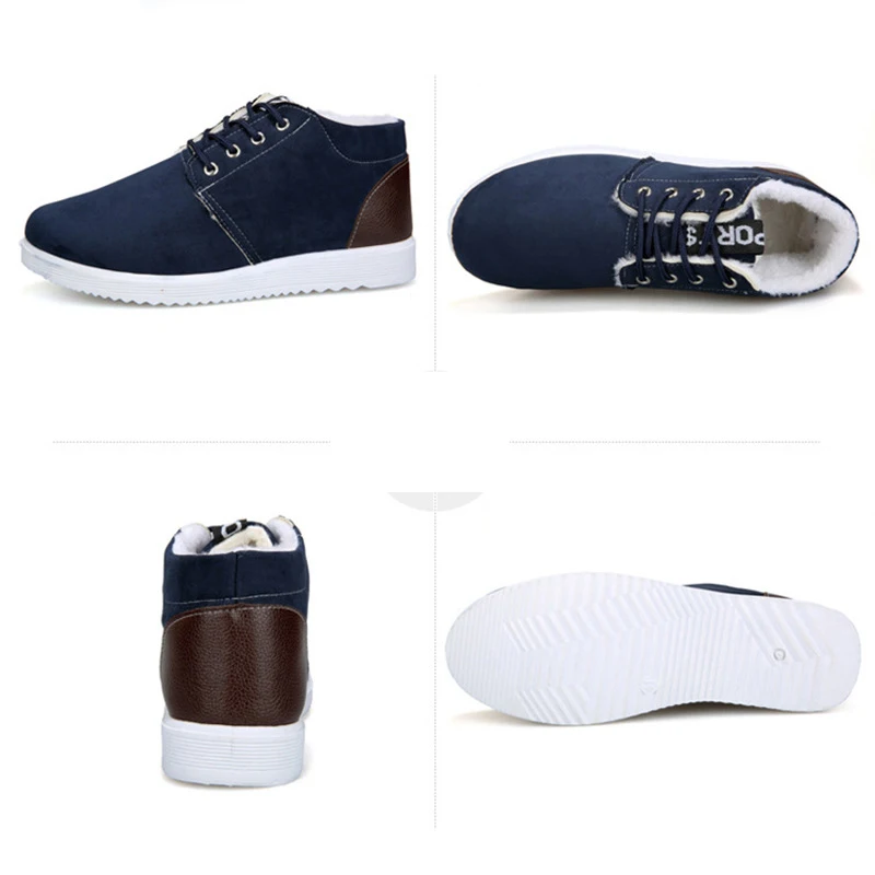 PUPUDA sneakers men casual shoes with fur winter new cotton fashion trend sport running korean comfortable | Обувь