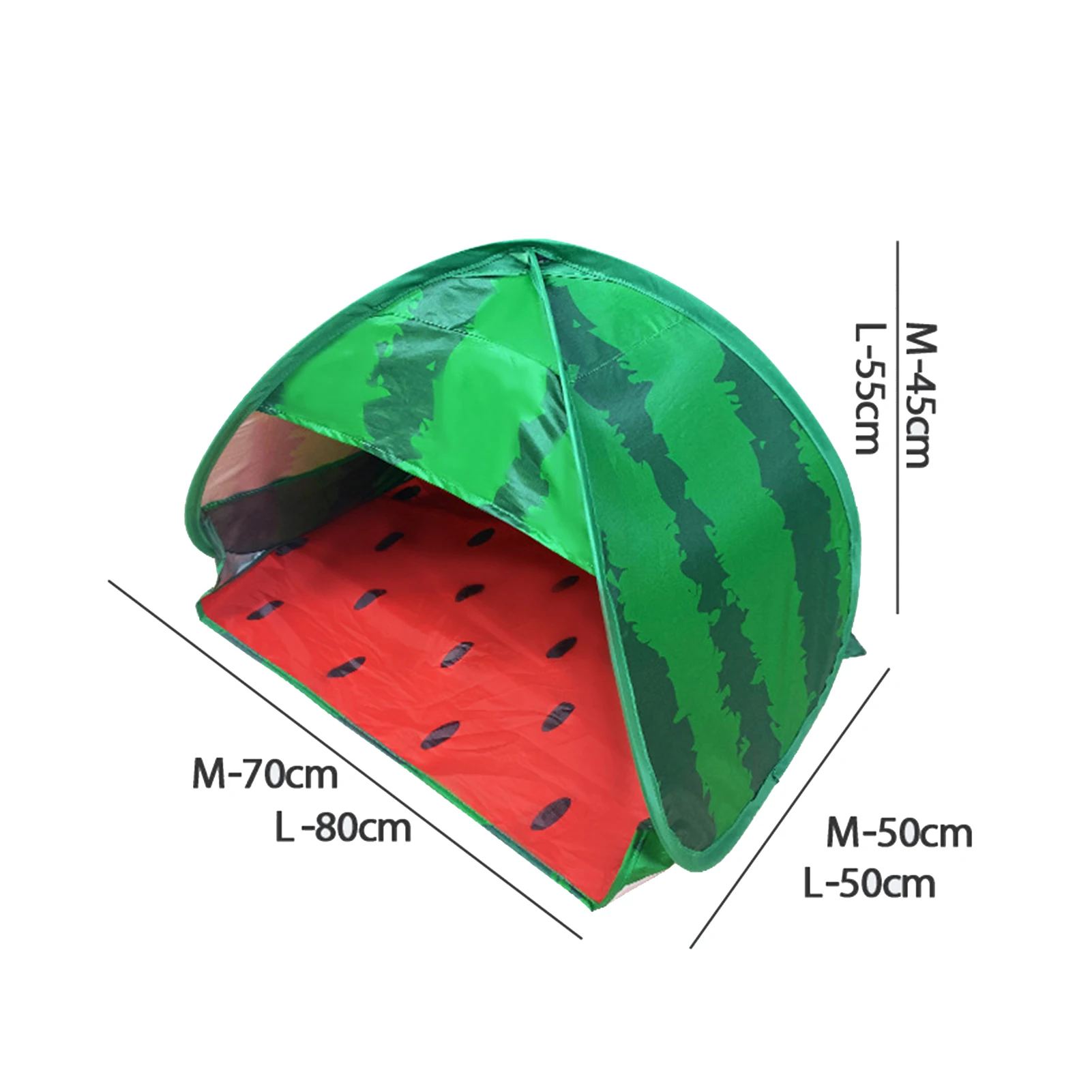 

Beach Sunshade Tent Portable Foldable Watermelon Pattern Outdoor Windproof Pet Protection Mini Tent