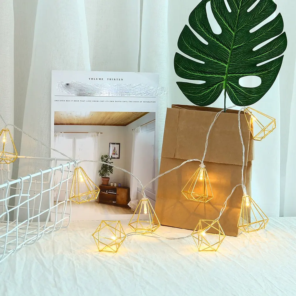 10Led кованого железа металла простой промышленный ветер многоугольник Украшения