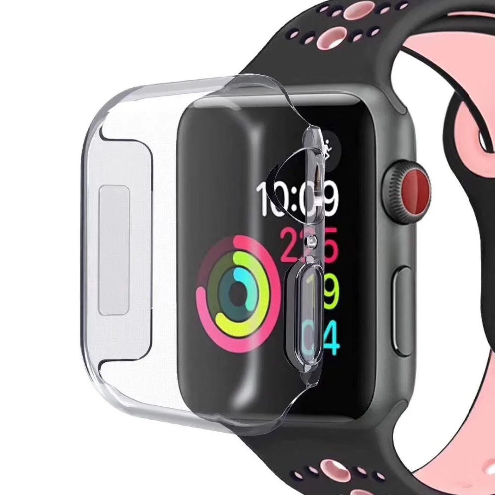 Новейший мягкий Силиконовый ТПУ защитный чехол для Apple Watch band Series 5 4 3 2 1 оболочка 40 мм 44 мм