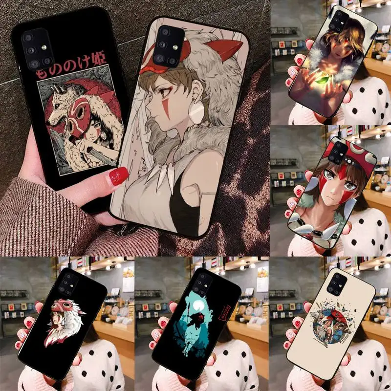 

Anime Princess Mononoke Phone Case black For Samsung galaxy S 21 20 10 8 A 51 71 50 21s 70 40 20 20e note 10 plus Ultra 5g fe