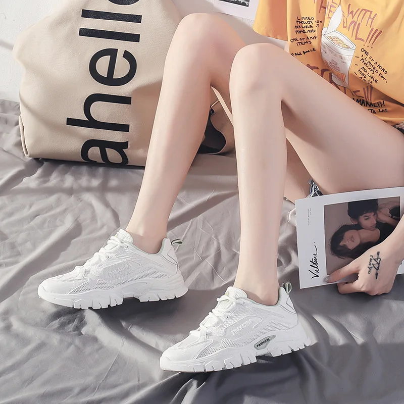 

Fashion casual sports women's shoes mesh cowhide women's platform shoes handmade sports shoes 2021 loafers