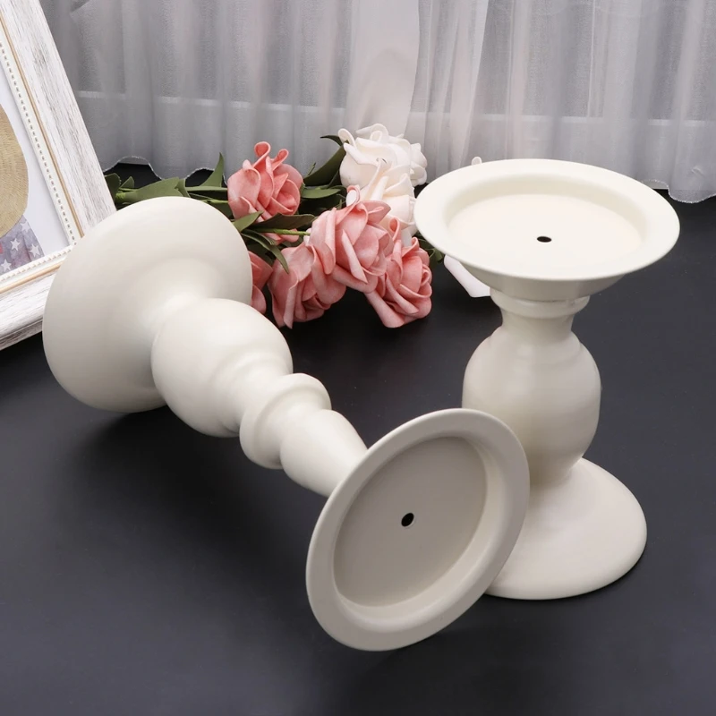 

2021 New White Metal Candlestick Candle Holder Stand Wedding Party Table Decoration Gifts