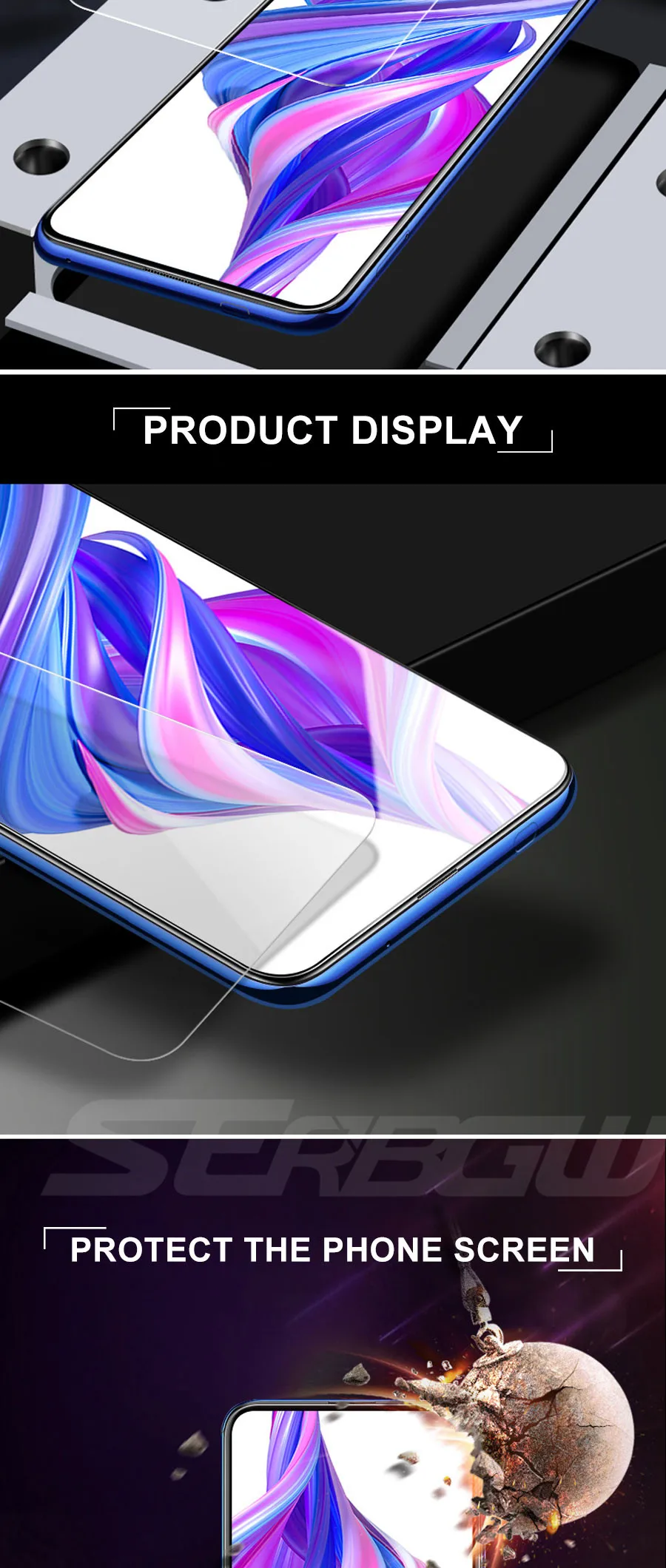 9H защитное закаленное стекло для Honor 9X8X20 V20 V10 V9 Play Honor 8C 8A 9i 10i 20i Защитная пленка для экрана