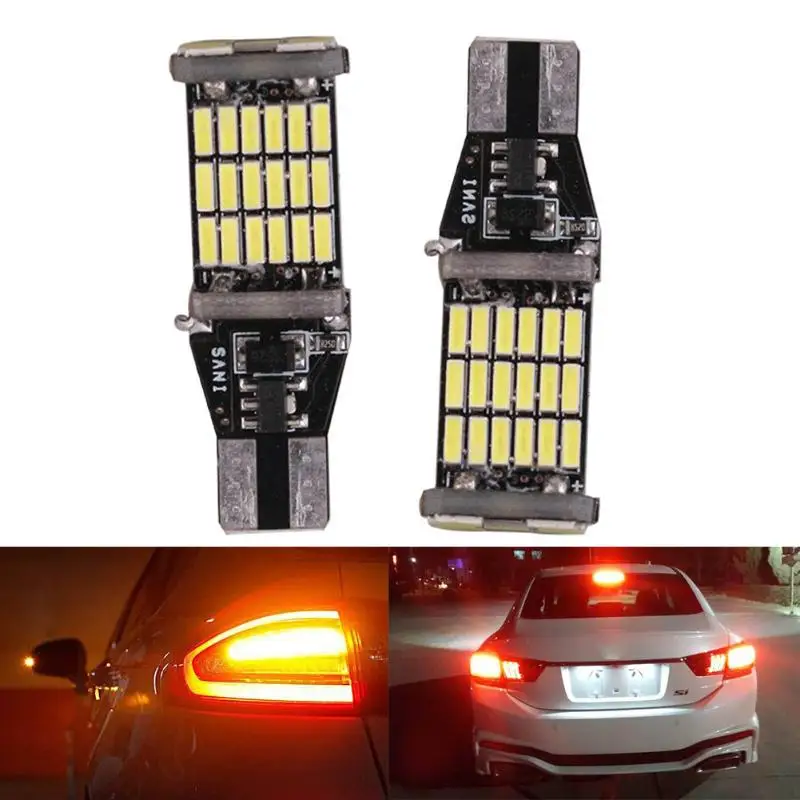 T15 W16W светодиодный Автомобильный Обратный светильник лампочки Canbus Error Free 4014 45SMD