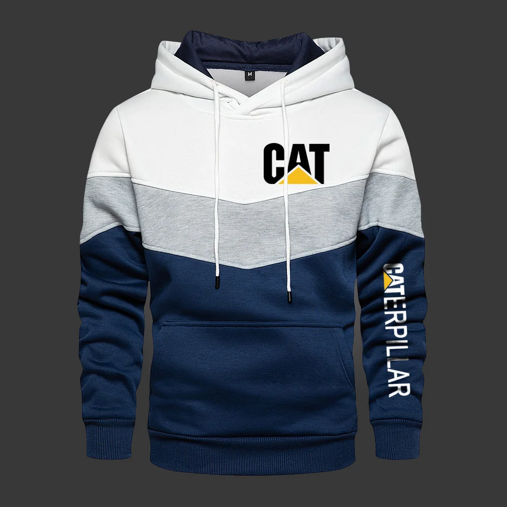 

2021 New Men's Hooded CAT Fashion Long Sleeve Outwear Autumn Spring Casual Hoodies Fleece Warm Sportswear Thicken Sweatshirts