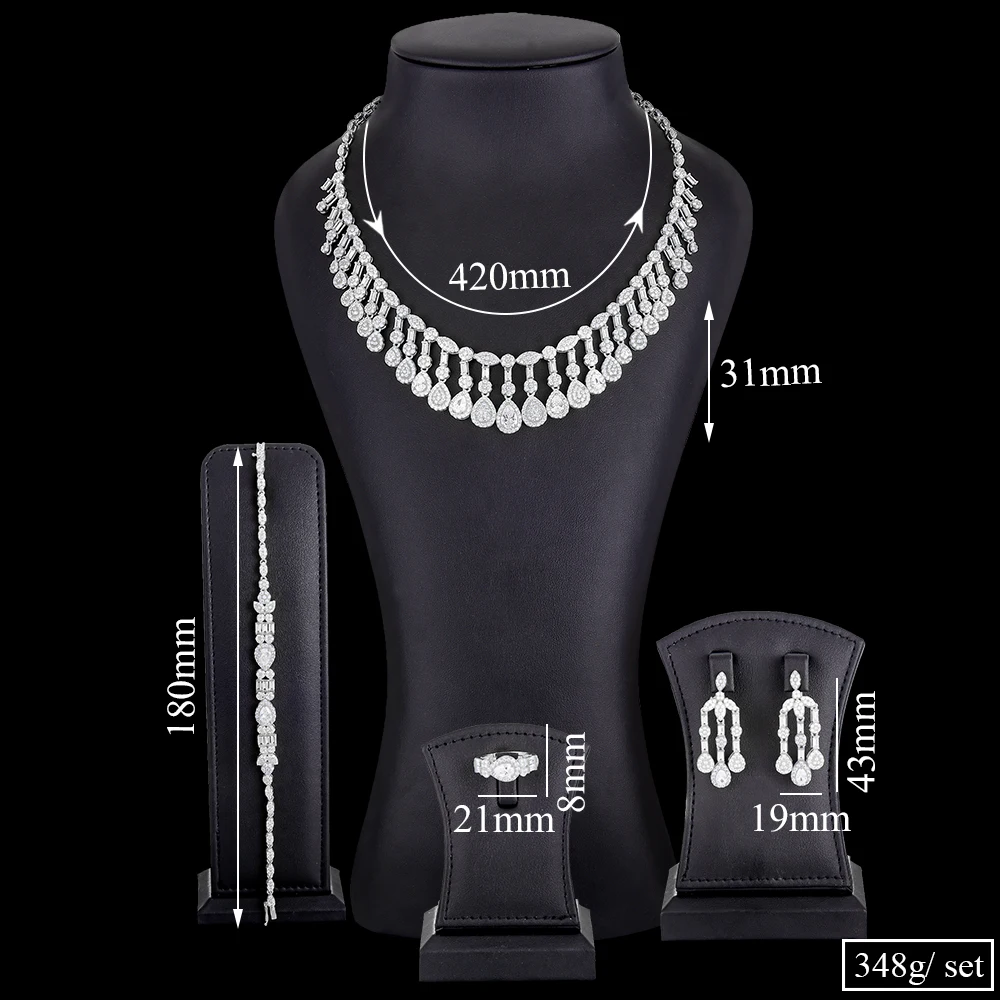 

GODKI Famous Brand 2layers Luxury African Jewelry Sets For Women Wedding Party Zircon Crystal Dubai Bridal Jewelry Set Gift