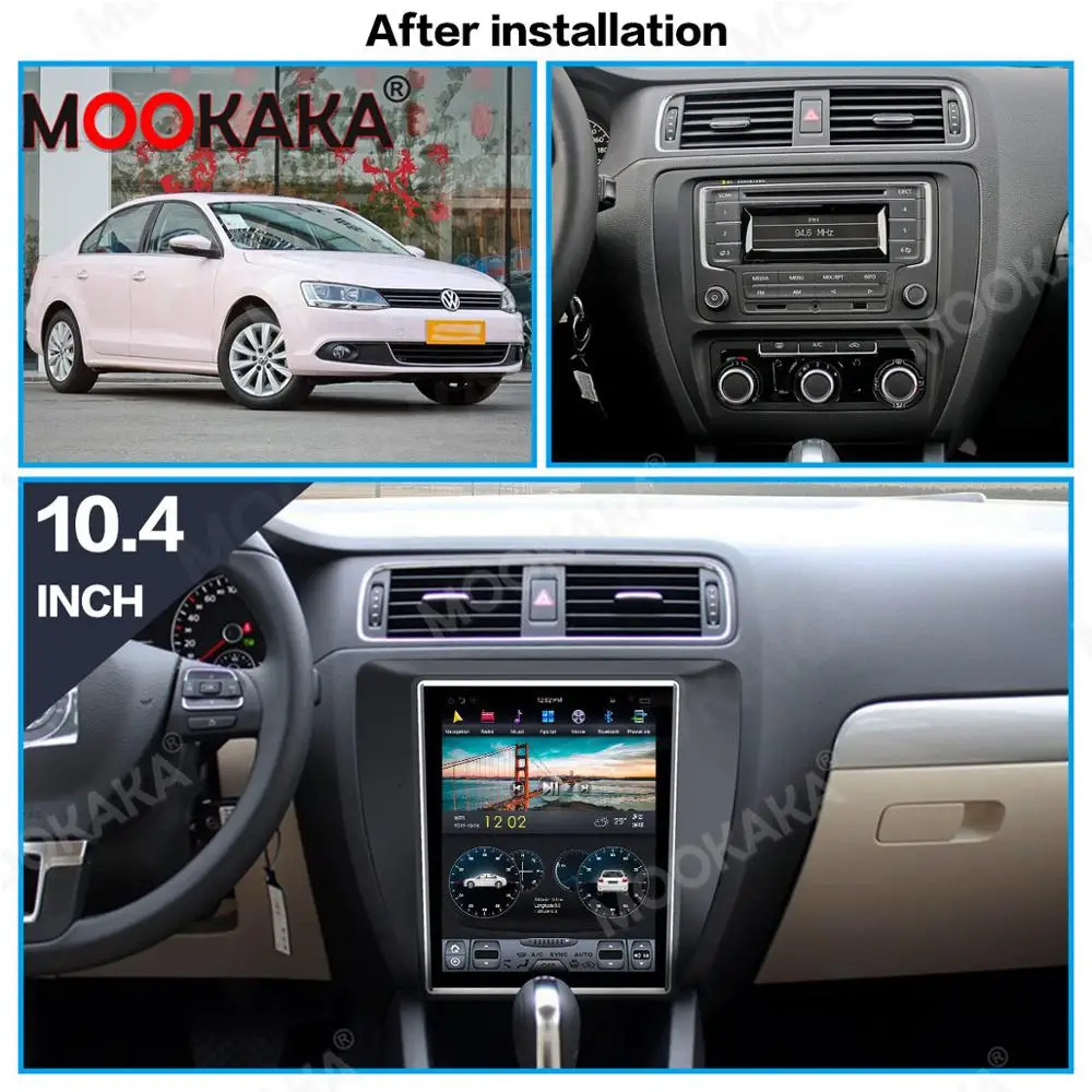 Автомобильный GPS навигатор в стиле Tesla Android 9 0 4 Гб + 64 ГБ для Volkswagen Sagitar 2012 стерео