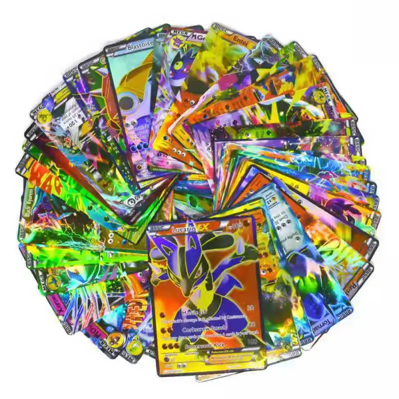 

60 Pcs Pokemon No Repeat MEGA Shining Cards Game Collection Battle Carte Trading Cards English Version V MAX TRAINER Kids Toy