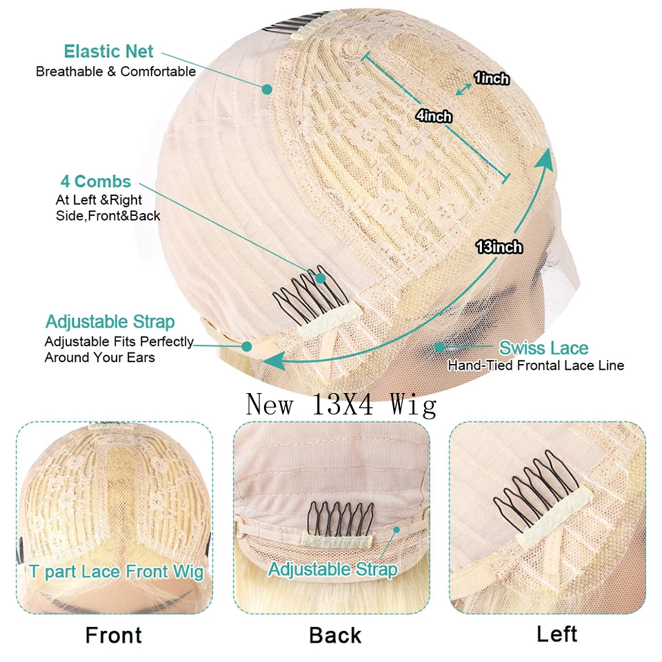 Светло зеленые человеческие волосы парики Remy Предварительно выщипанные 13X4