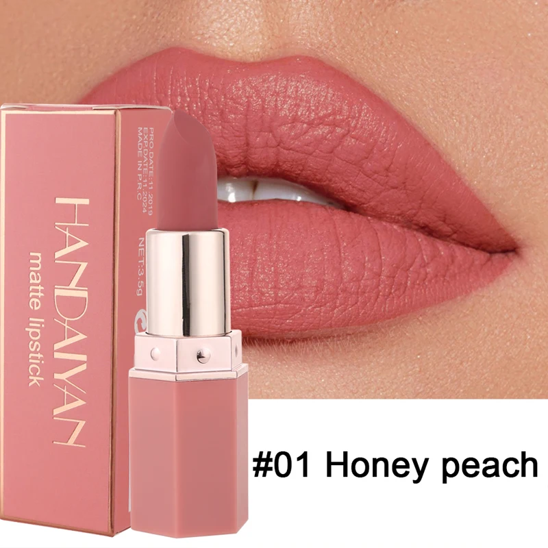 Нюдовые матовые помады 6 цветов стойкая Сексуальная Красная водостойкая легко