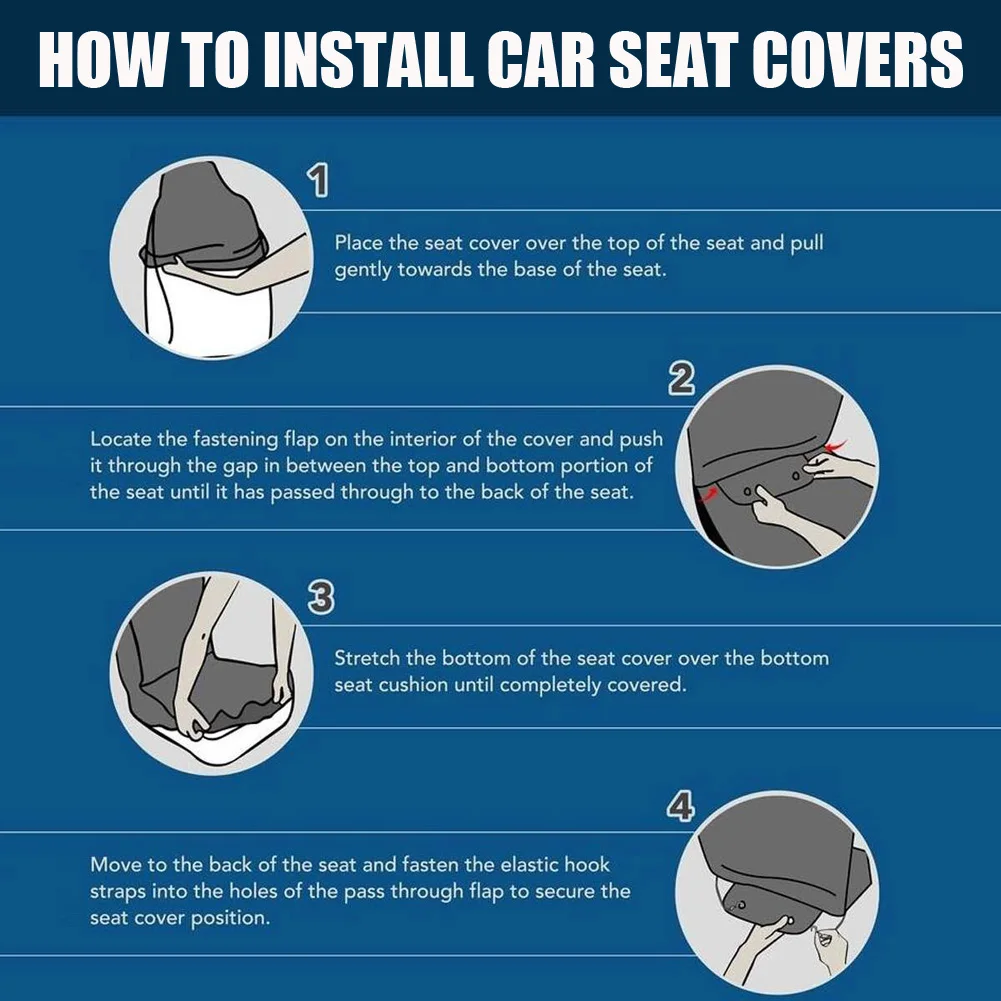 

4/9PCS Waterproof Car Seat Cover Universal Fit Most Vehicles Seats Interior Accessories Seat Covers Cushion Car Seat Protector