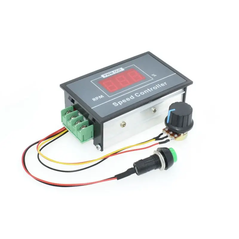 0-100 digital display stepless speed regulation 6V-60V PWM DC motor controller Switch With case(6.5) | Обустройство дома