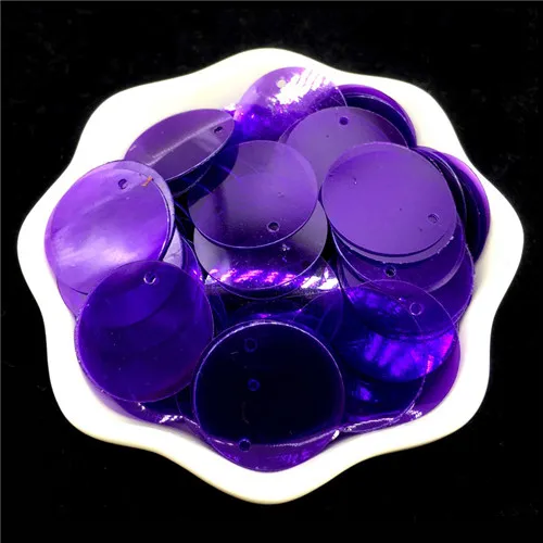 Transparen DK purple Матовые блестки 20 мм большие круглые свободные блестки Lentejuelas рукоделие Рукоделие Шитье ПВХ пайетки женские аксессуары для одежды 30 г - Цвет: Transparen DK purple