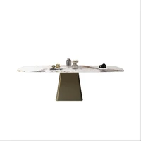 slate dining table modern minimalist household small household rectangular table bright faced slate table minimalist