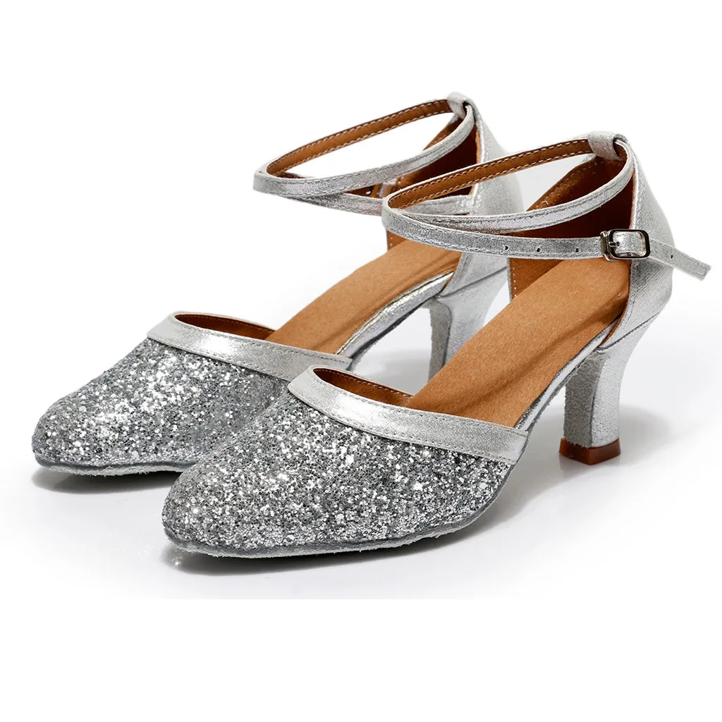 Женские сандалии Eillysevens модные серебристые стразы с кристаллами на мягкой