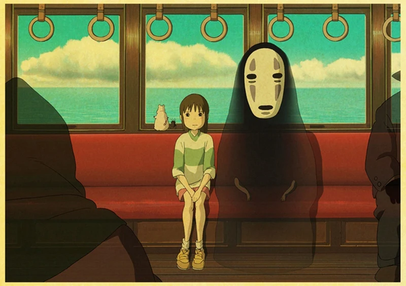 Аниме Ретро плакаты Hayao Miyazaki крафт-бумага Высококачественная картина для