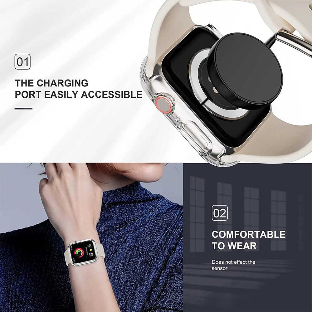 Compatible  Apple Watch Case 45mm Series 7,Hard PC Bumper Protective Cover Frame,NO Screen Protector,for iWatch Series 7 41mm