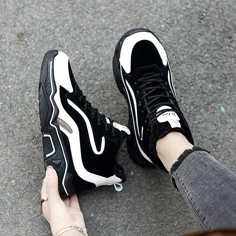

Plus Cotton High Top Sneakers Women Zapatos De Mujer Fashion Winter Women Shoes Casual Female Warm Comfortable Footwear Sneakers