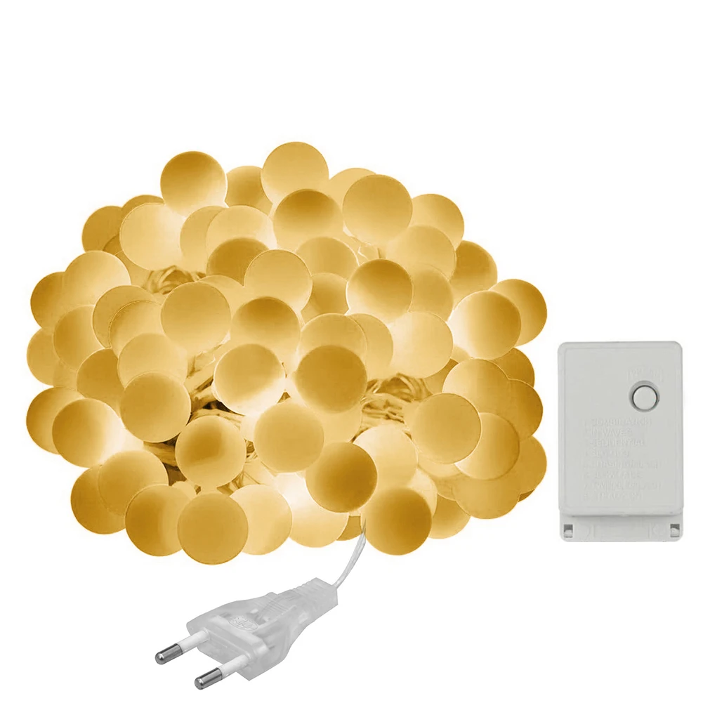 

10m 100LED String Lights Fairy Bubble Ball Lamp String Waterproof Lamp Garland Festival Holiday Lighting Decoration