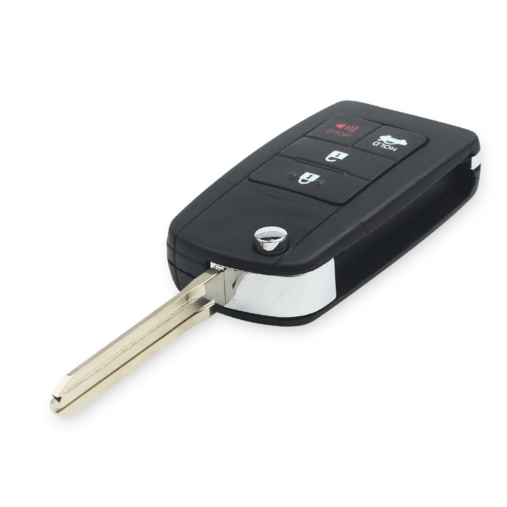 KEYYOU модифицированный дистанционный ключ для автомобиля 4 кнопки складной чехол