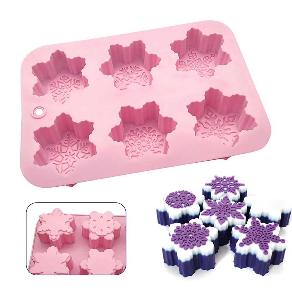 

Snowflake Shape Silicone Cake Mold Muffin Chocolate Cookie Baking Mould Decor DIY Sugar Craft Chocolate Cutter Mould Fondant