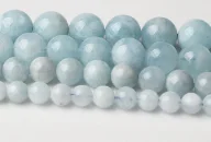 Aquamarine LanLi натуральный ювелирный светильник Голубой Аквамарин камни свободные бусины 6 8 10 12 мм подходит для DIY браслет ожерелье аксессуары - Цвет: Aquamarine