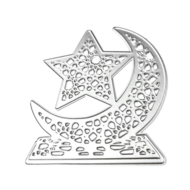 Луна Звезды Дом Металлический Трафаретный вырубной штамп Скрапбукинг Сделай Сам