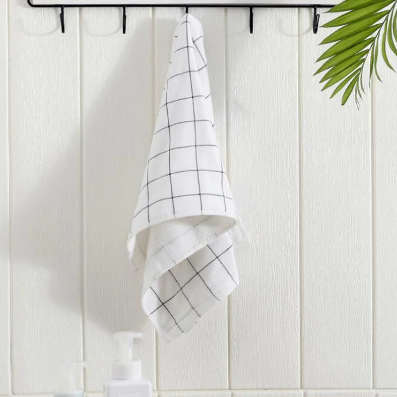 Полотенце хлопковое в клетку 34x74 см 1 шт. | Дом и сад
