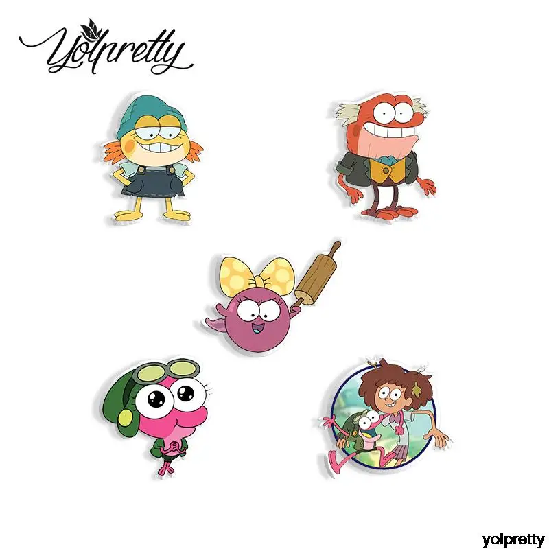 

Броши из мультфильма амфибия-лягушки Disney, Акриловые Броши из эпоксидной смолы