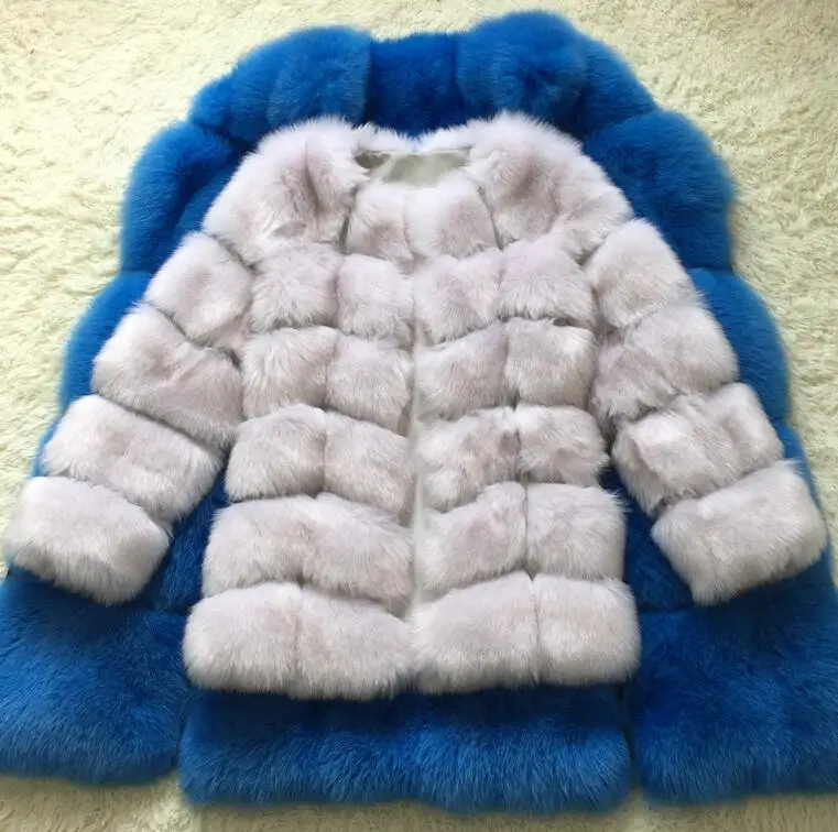 CP14 Fox color Элегантная женская куртка из искусственного лисьего меха, зимняя модная куртка из искусственного лисьего меха, женская теплая куртка из искусственного лисьего меха, женские пальто - Цвет: CP14 Fox color