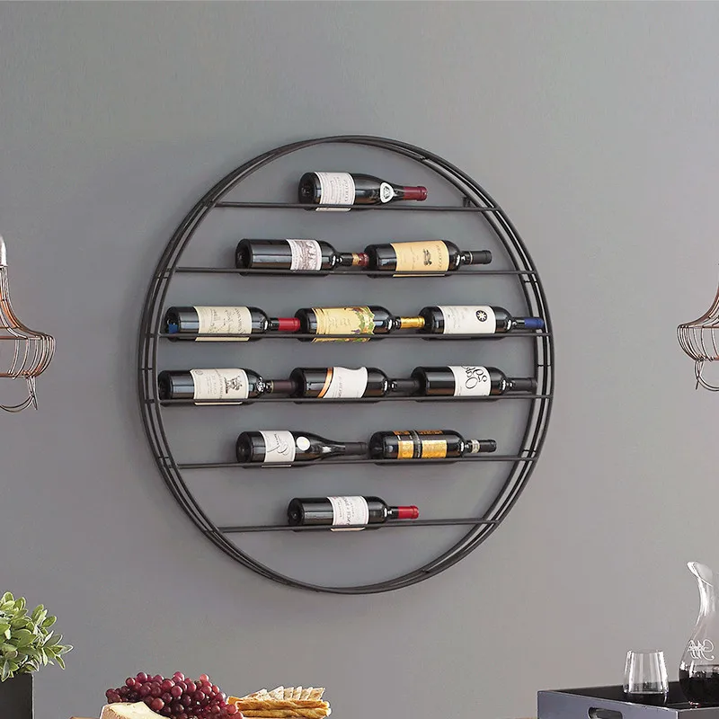 Европейская Винная стойка настенная подвесная кованая креативная для кафе бара