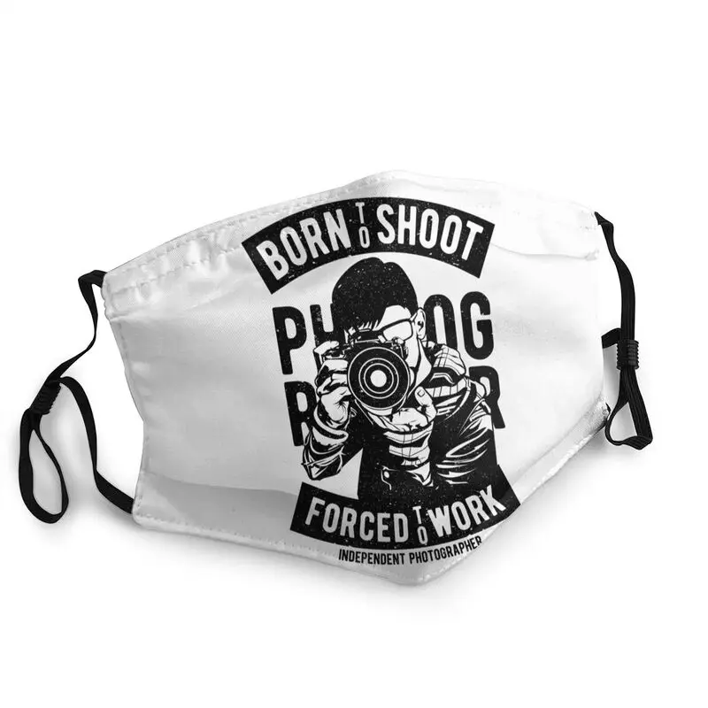 

Born To стрелять фотограф маска против пыли с полным покрытием Нескользящие фотографии Камера маска для лица Защитная крышка респиратор Рот-м...