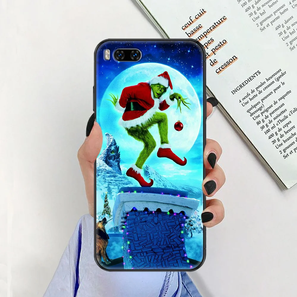 

Stole Grinch Christmas Phone case For Xiaomi Mi Max Note 3 A2 A3 8 9 9T 10 Lite Pro Ultra black soft hoesjes 3D waterproof