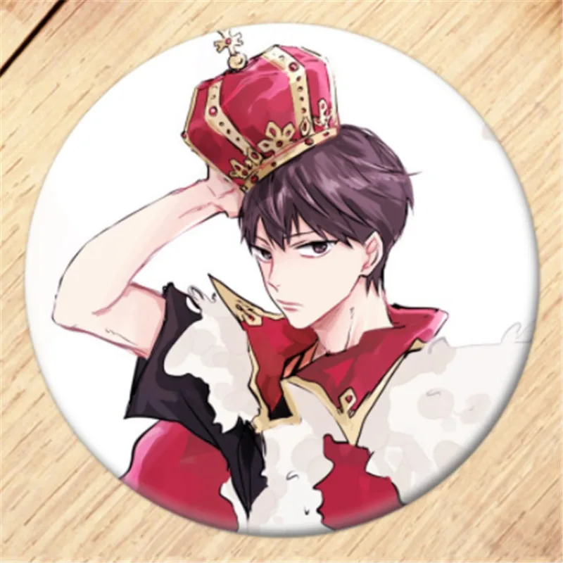 

Free Shipping 58mm Anime Haikyuu!! Brooch Pin Cosplay Badge Accessories For Clothes Backpack Decoration gift