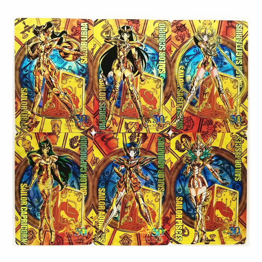 

12pcs/set Sailor Moon Cosplay Saint Seiya Bronze Saint Toys Hobbies Hobby Collectibles Game Collection Anime Cards